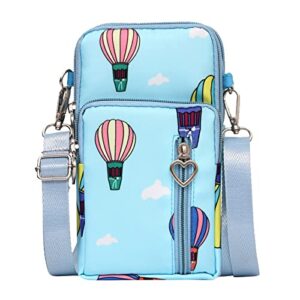 kanc fashion balloon printing women’s shoulder handbag zipper messenger bag mobile phone bag shoulder tote bag (al, one size)