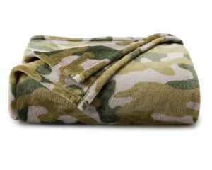 the big one throw blanket, super soft plush camo throw for couch, or bed cozy lightweight fluffy oversized 5 x 6 ft, living room and bedroom