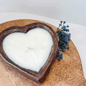 Wood Heart Candle (Sweet Grace)