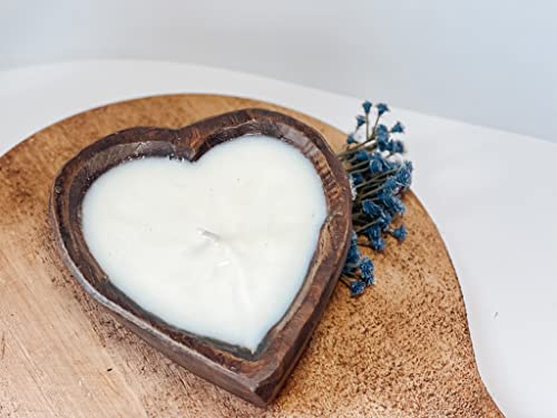 Wood Heart Candle (Sweet Grace)