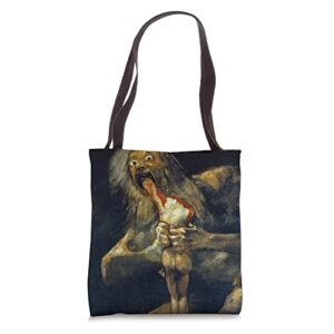 francisco goya – saturn devouring his son – for artists tote bag