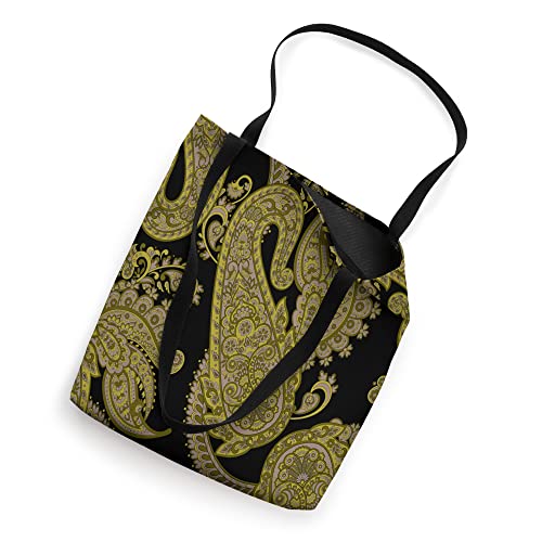 ATELIER H Artisan "Novelty Boho Paisley Floral Motif" Tote Bag