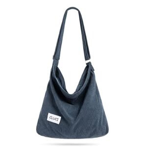 cluci tote bag for women zipper casual corduroy tote’s handbag large hobo shoulder bag purse for women