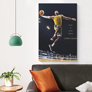 CALUU LeBron James Basketball superstar inspirational art wall holiday decoration poster (12x18inch,No Frame)