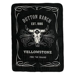 northwest yellowstone silk touch throw blanket, 46″ x 60″, whiskey label