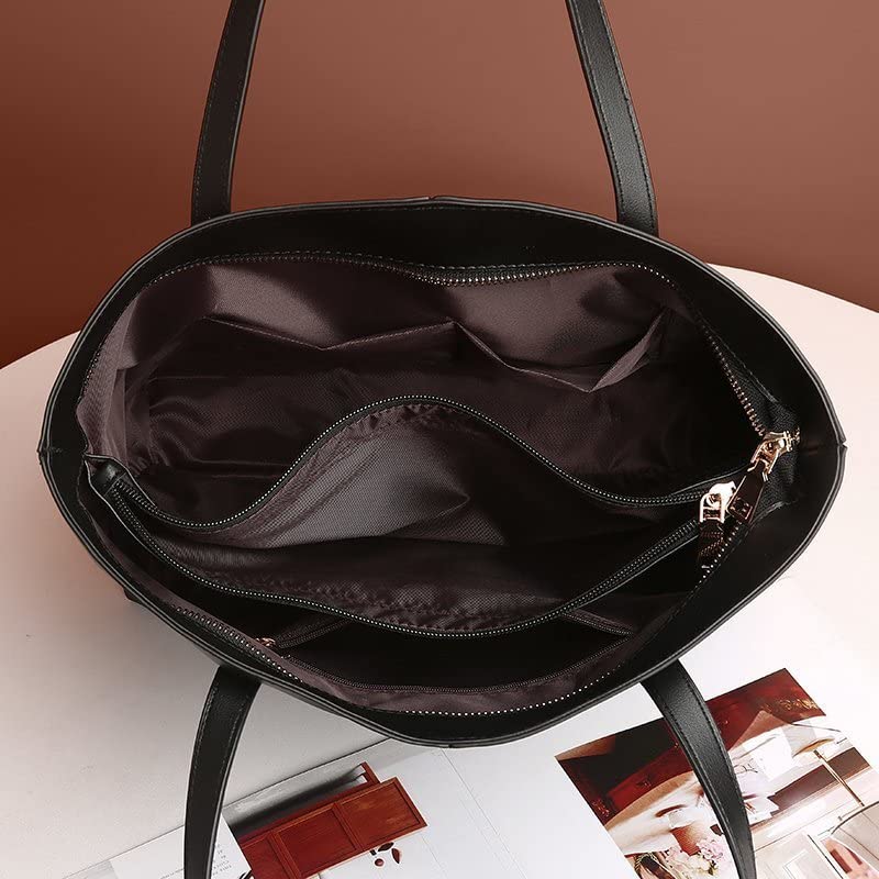 Women Shoulder Handbag Purses, Leather Tote Bag, Large Capacity Top-Handle Satchels, for Daily Work Shopping Dating