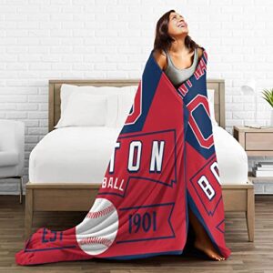 Custom Blanket for Bed Fans Gift Baseball City Winter Summer Fleece Throw Blankets Personalized Name and Number, 30"x40", 50"x60", 70"x80"