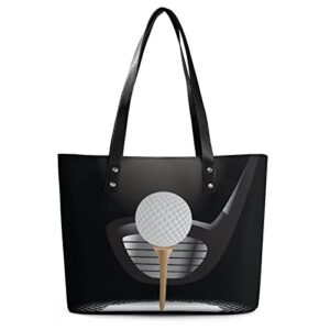womens handbag golf ball leather tote bag top handle satchel bags for lady