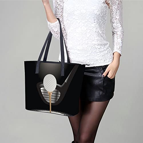 Womens Handbag Golf Ball Leather Tote Bag Top Handle Satchel Bags For Lady