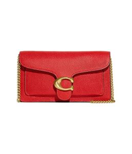 coach tabby chain clutch sport red one size