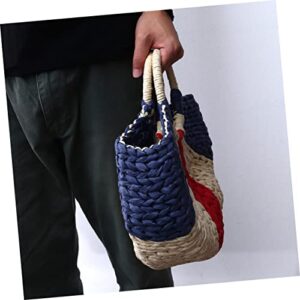 VALICLUD Handmade Travel Women's Tote Moon-shaped Summer Handbag Ladies Fashion Woven Bag Bags Beach Straw Shopping