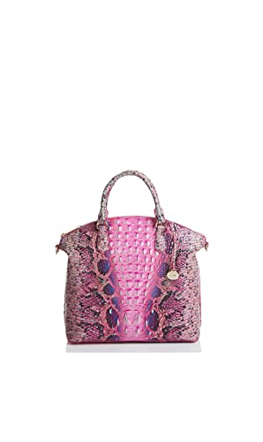 BRAHMIN Pink Cobra Ombre Melbourne Large Duxbury Satchel