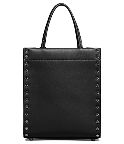 COACH Crystal Rivets Mini Cashin Tote Black One Size