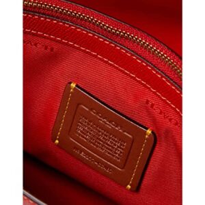 COACH Cross Grain Leather Wyn Wristlet Sport Red One Size