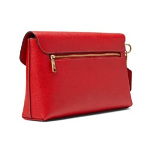 COACH Cross Grain Leather Wyn Wristlet Sport Red One Size