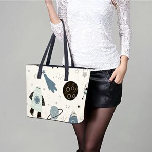 Womens Handbag Star Rocket Leather Tote Bag Top Handle Satchel Bags For Lady