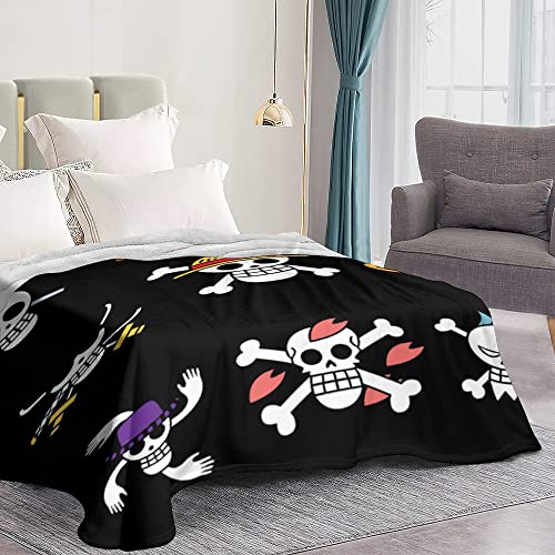 Cool Anime Blanket, Japanese Anime Characters Printing Bed Throws, Ultra Soft Cozy Flannel Throw Blanket for Couch Bed Sofa, Comfortable Lightweight Blankets 80X60 Inch for All Season (Anime 2)