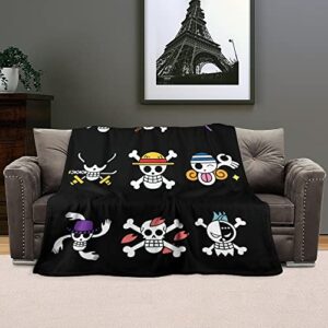 Cool Anime Blanket, Japanese Anime Characters Printing Bed Throws, Ultra Soft Cozy Flannel Throw Blanket for Couch Bed Sofa, Comfortable Lightweight Blankets 80X60 Inch for All Season (Anime 2)