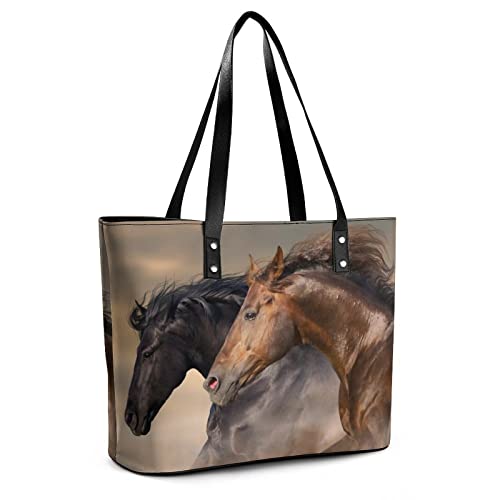 Womens Handbag Horse Leather Tote Bag Top Handle Satchel Bags For Lady