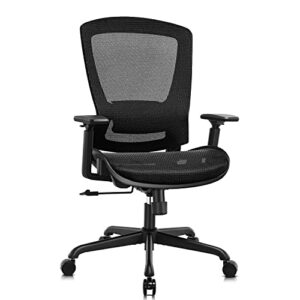 elabest mesh office chair,ergonomic computer desk chair,sturdy high back task chair – adjustable lumbar support & armrests,tilt function,swivel wheels,comfortable wide seat,executive home office chair