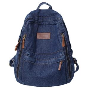 DINGZZ Fashion Ladies Canvas School Backpack Trendy Denim Travel Student Bag College Backpack (Color : E, Size : 32 * 13 * 38CM)