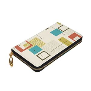 Mid Century Modern Mid Century Modern Women's European wallet can hold 12 cards, travel passport wallet, credit card wallet