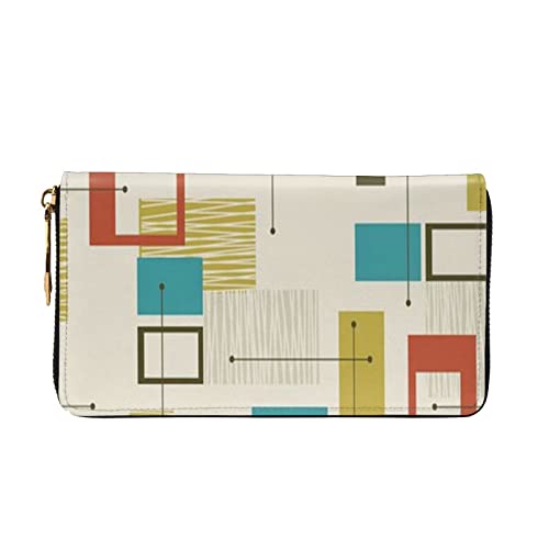 Mid Century Modern Mid Century Modern Women's European wallet can hold 12 cards, travel passport wallet, credit card wallet