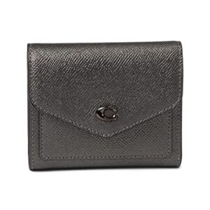 COACH Metallic Wyn Small Wallet Gunmetal One Size