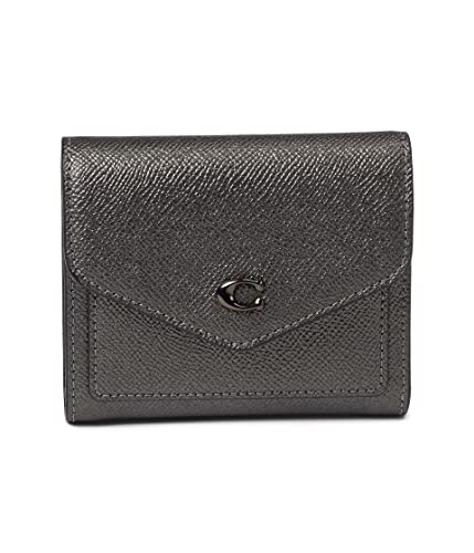 COACH Metallic Wyn Small Wallet Gunmetal One Size