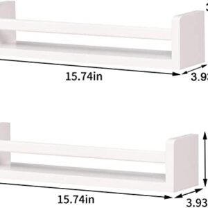 Nursery Floating Shelf, Wall Mounted Nursery Book Shelves,Set of 2 Rustic U Shaped Book Shelf Organizer for Farmhouse Decor,Corner Display Hanging Spice Rack for Bathroom Kitchen.