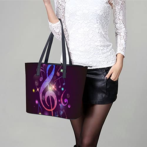 Womens Handbag Notes Leather Tote Bag Top Handle Satchel Bags For Lady