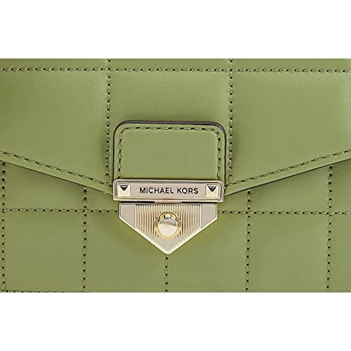 Michael Kors Ladies Soho Small Leather And Chain Shoulder Bag - Light Sage