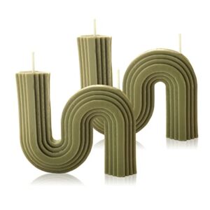 aesthetic green twisted candles cool s shaped candles scented home decorative candles for home office trendy room bookshelf shelf minimalist decor candles