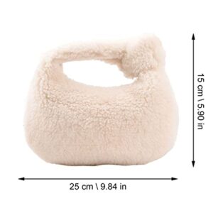 VALICLUD Dumpling Bag Plush Fashion Sundries Bag Dumpling Bag for girl Plush Handbag Dumpling Handbag Plush