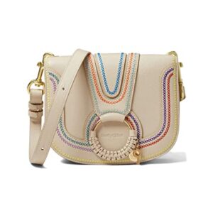 See by Chloe Hana Small Suede & Leather Crossbody Cement Beige One Size