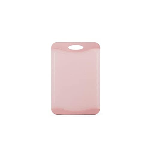 WHLONG Chopping Board-Plastic Chopping Board- for Kitchen with Juice Grooves， Non-Porous Easy to Grip Cutting Boards ( Color : Pink )