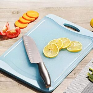 WHLONG Chopping Board-Plastic Chopping Board- for Kitchen with Juice Grooves， Non-Porous Easy to Grip Cutting Boards ( Color : Pink )