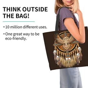 Gelxicu Native American Shoulder Tote Bags Indian Casual Bag Native Shoulder Shopping Handbag Grocery Bags