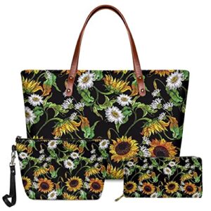 fkelyi cartoon mushroom handbag for womens top-handle bags fashion shoulder hand totes/pu leather wallets/cosmetic case set