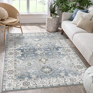 HY HAO YUN LAI Non Slip Runners for Hallways,Washable Hallway Runner Rug,Long Ultra Soft Kitchen Runner Rug,Non Shedding Accent Farmhouse Runner Rugs (Grey, 5X7)