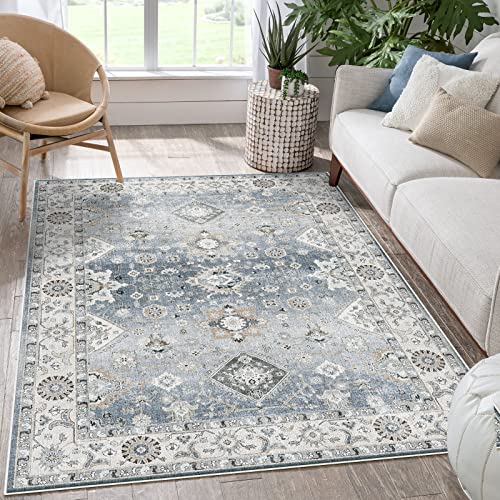 HY HAO YUN LAI Non Slip Runners for Hallways,Washable Hallway Runner Rug,Long Ultra Soft Kitchen Runner Rug,Non Shedding Accent Farmhouse Runner Rugs (Grey, 5X7)