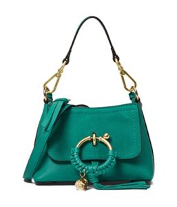 see by chloe joan mini hobo leather & suede ceylan green one size