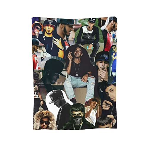 ISHAANAV Anuel Music and AA Throw Blanket for Couch Sofa Fluffy Microfiber Fleece Throw Soft, Cozy, Lightweight Anuel Music and AA