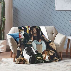 ISHAANAV Anuel Music and AA Throw Blanket for Couch Sofa Fluffy Microfiber Fleece Throw Soft, Cozy, Lightweight Anuel Music and AA