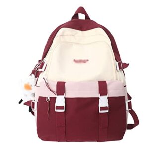 dingzz fashion unisex large capacity student backpack teenage school backpacks waterproof nylon travel bag (color : e, size : 30 * 12 * 42cm)