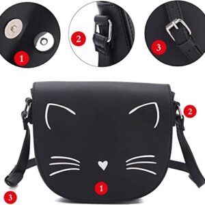 Cute Purses for Teen Girls Small Purse and Crossbody Bags for Women with Chain Strap,Fashion Preteen Purses Cat Black