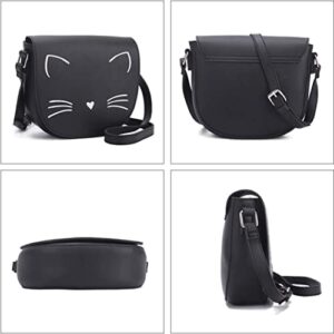 Cute Purses for Teen Girls Small Purse and Crossbody Bags for Women with Chain Strap,Fashion Preteen Purses Cat Black