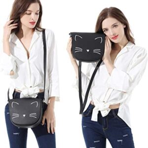 Cute Purses for Teen Girls Small Purse and Crossbody Bags for Women with Chain Strap,Fashion Preteen Purses Cat Black