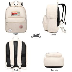 Makukke Backpack Purse for Women, Small Backpack for Women Teen Girls,Cute Bookbag Fashion Daypacks for Shopping, Working or Dating (Beige)