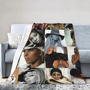 ishaanav mary music j and blige throw blanket for couch sofa fluffy microfiber fleece throw soft, cozy, lightweight mary music j and blige